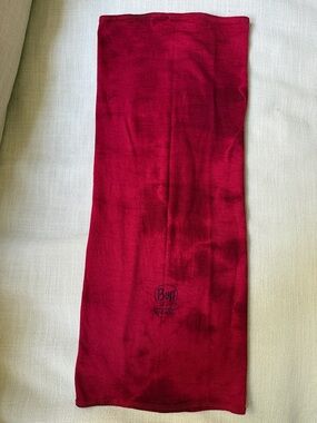Buff merino wool neck gaiter tie dye red OS
